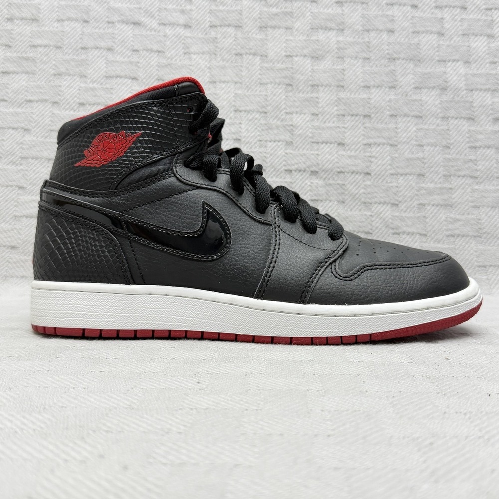 Jordan 1 Retro High Bred Snake (GS) Kids Size 5.5y Black 705300-021